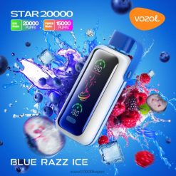 VOZOL Belgie blauw razz-ijs | VOZOL STAR 20000 88XXJ399